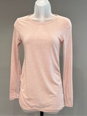 GAP Light Pink Long Sleeve Crewneck Maternity Top